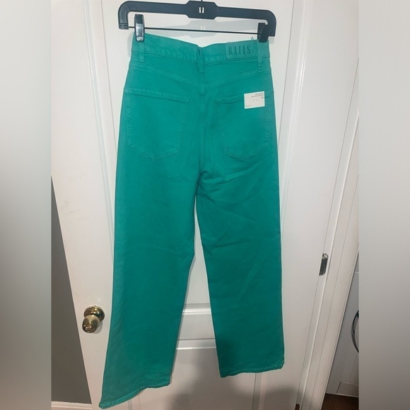 New! Rails The Getty High Rise Wide Leg Jeans in Emerald Green Size 25 🤍 - Picture 10 of 14